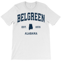 Belgreen Alabama Al Vintage Athletic Navy Sports Design T Shirt T-shirt | Artistshot