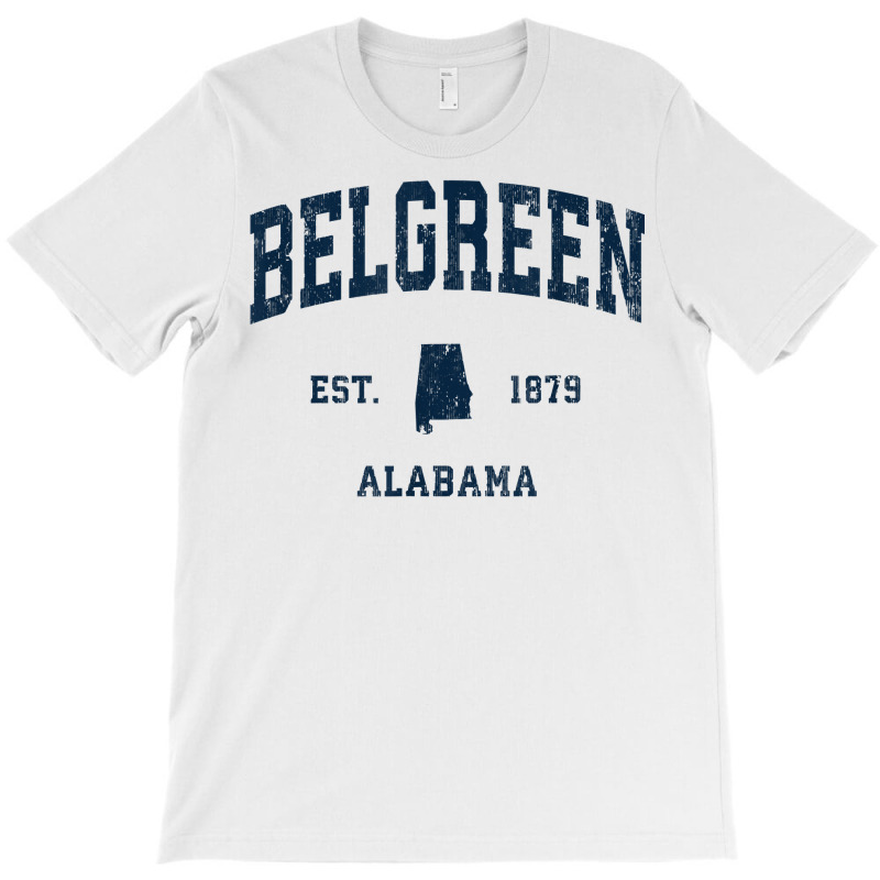 Belgreen Alabama Al Vintage Athletic Navy Sports Design T Shirt T-shirt | Artistshot