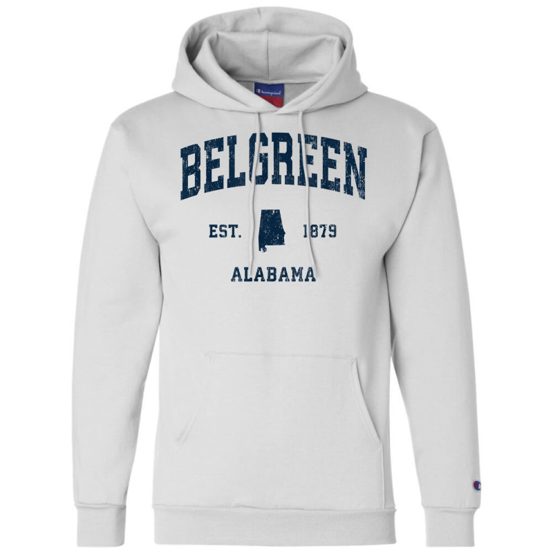 Belgreen Alabama Al Vintage Athletic Navy Sports Design T Shirt Champion Hoodie | Artistshot