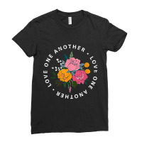 Love One Another Bible Saying Christian Mens Funny Ladies Fitted T-shirt | Artistshot