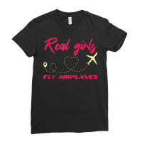 Real Girls Fly Airplanes Women Flying Navigate Flight Pilot Tank Top Ladies Fitted T-shirt | Artistshot