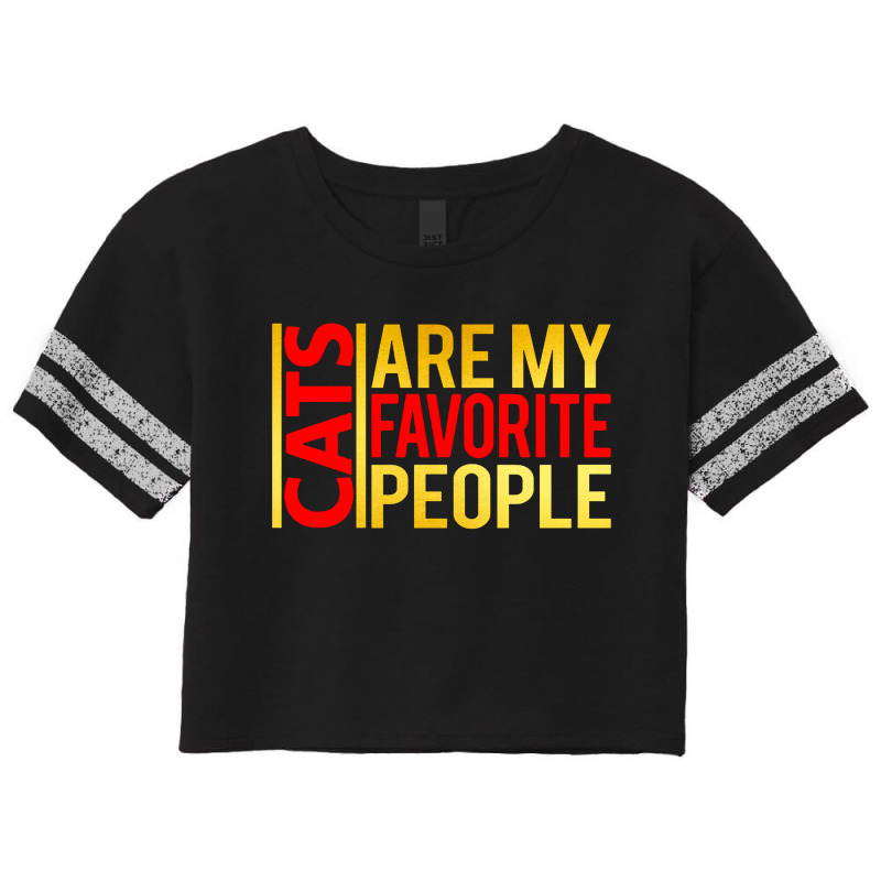 Cats Are My Favorite People Scorecard Crop Tee by Kathrin Sutter | Artistshot