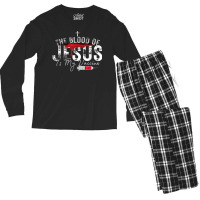 The Blood Of Jesus Is My Vaccine Christian Anti Vaccine T Shirt Men's Long Sleeve Pajama Set | Artistshot