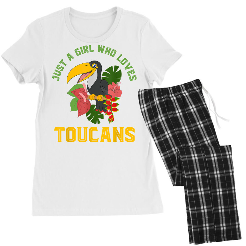 Exotic Animal Bird Lover Women Just A Girl Who Loves Toucans T Shirt Women's Pajamas Set by diles | Artistshot