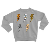 Vintage Thunder Leopard Zebra Animal Print Lightning Bolts T Shirt Toddler Sweatshirt | Artistshot