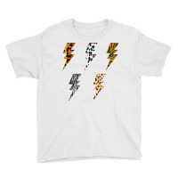 Vintage Thunder Leopard Zebra Animal Print Lightning Bolts T Shirt Youth Tee | Artistshot