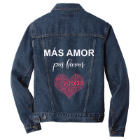 Mas Amor Por Favor Christian Gift Fruit Of The Spirit Bible Day Gift Men Denim Jacket | Artistshot