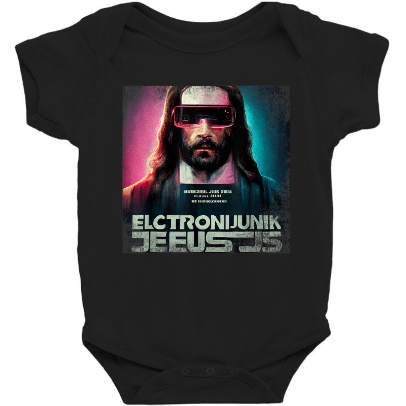 Vintage Cyberpunk Jesus Futuristic Religious Christian Punk T Shirt Baby Bodysuit by Great Tshirt | Artistshot