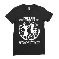 Never Underestimate A Girl With A Violin Essential Ladies Fitted T-shirt | Artistshot