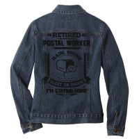 Worker Home Ladies Denim Jacket | Artistshot