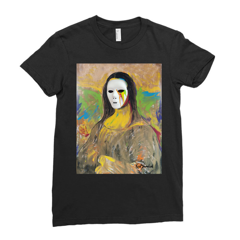 Vandalized Mona By Kid Vandal Pullover Hoodie Ladies Fitted T-shirt | Artistshot