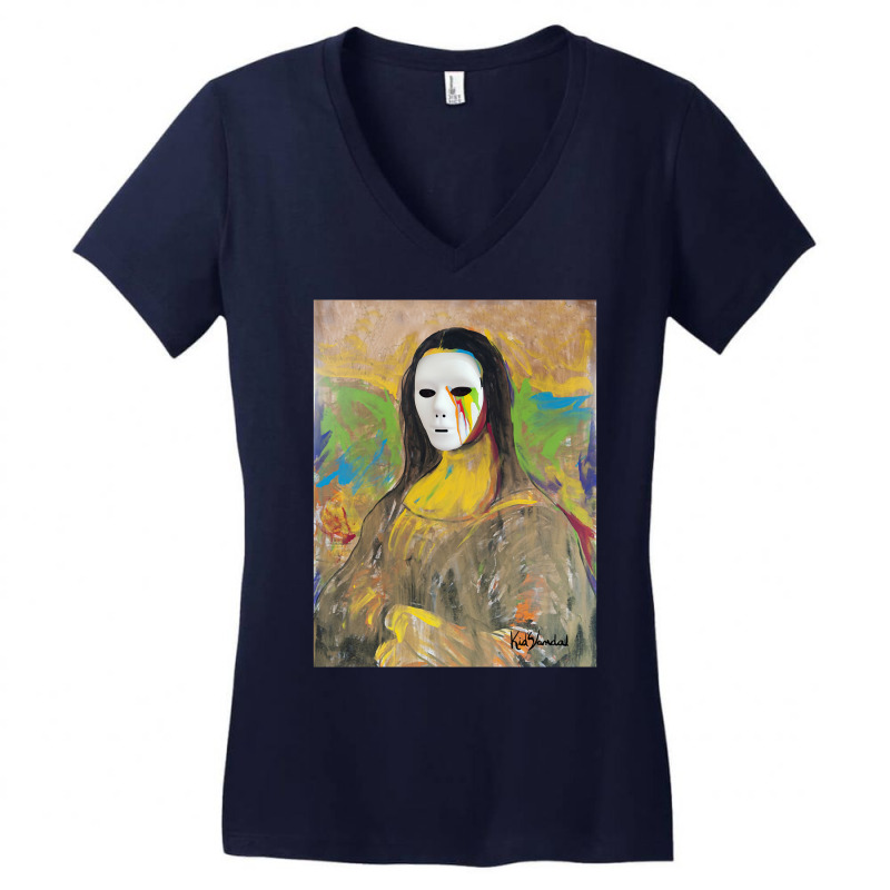 Vandalized Mona By Kid Vandal Pullover Hoodie Women's V-neck T-shirt | Artistshot