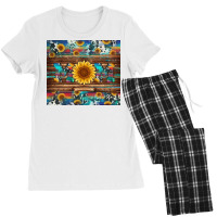 Sunflower Western Mom Women's Pajamas Set | Artistshot