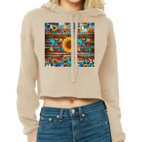 Sunflower Western Mom Cropped Hoodie | Artistshot