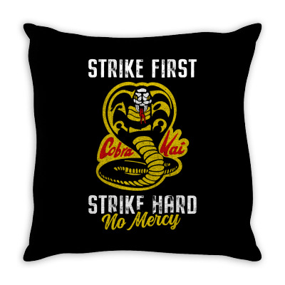 Strike First Strike Hard No Mercy Throw Pillow Designed By Toweroflandrose