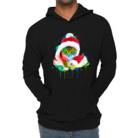 Merry Christmas Cat Lightweight Hoodie | Artistshot