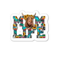 Mom Life Highland Cow Sticker | Artistshot