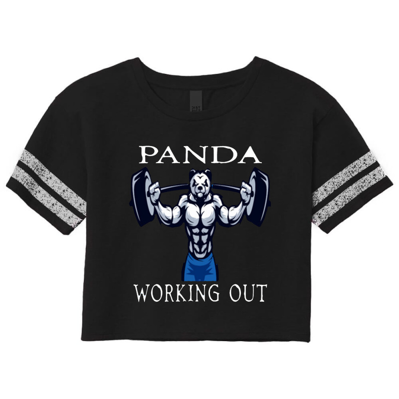 Panda Working Out Scorecard Crop Tee by tomorrowsproblems | Artistshot