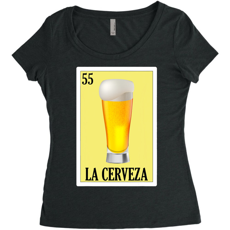 La Cerveza Lottery Gift  Mexican Lottery La Cerveza Women's Triblend Scoop T-shirt by bakien89 | Artistshot