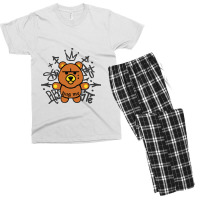 Gangsta Bear Men's T-shirt Pajama Set | Artistshot