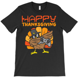 Happy Thanksgiving Dabbing Gamer Turkey Kids Boys Girls Men T-shirt Designed By Toyou2me0921