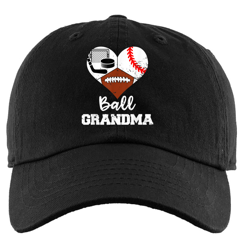 Ball Grandma Heart Funny Football Baseball Hockey Grandma T Shirt Kids Cap by Great Tshirt | Artistshot