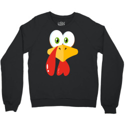 Happy Thanksgiving Tee For Boys Girls Kids Cute Turkey Face Crewneck Sweatshirt Designed By Toyou2me0921
