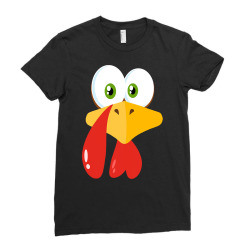 Happy Thanksgiving Tee For Boys Girls Kids Cute Turkey Face Ladies Fitted T-shirt Designed By Toyou2me0921