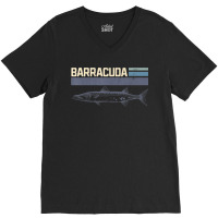 Great Barracuda Cuda Fishing Wildlife Saltwater Fish Art T Shirt V-neck Tee | Artistshot