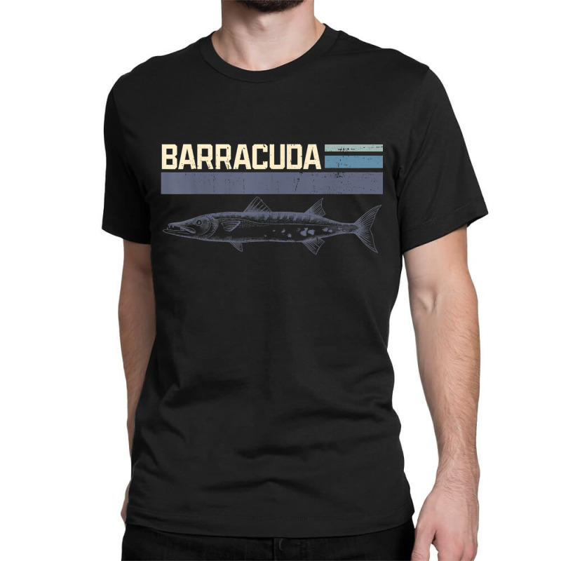 Great Barracuda Cuda Fishing Wildlife Saltwater Fish Art T Shirt Classic T-shirt by RoyalStore | Artistshot