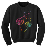 Flower Dandelion Hummingbird T  Shirt Tie Dye Dandelion Hummingbird Fl Youth Sweatshirt | Artistshot