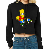 Funny Simpson Skater Cropped Hoodie | Artistshot