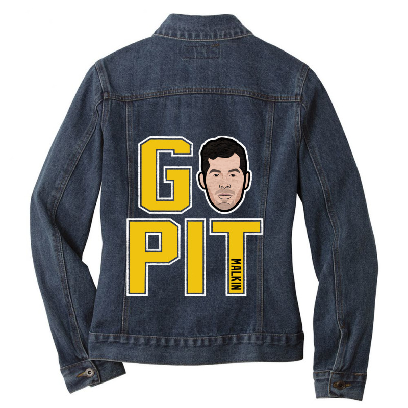 Evgeni Malkin Go Pit Ladies Denim Jacket by kr205 | Artistshot