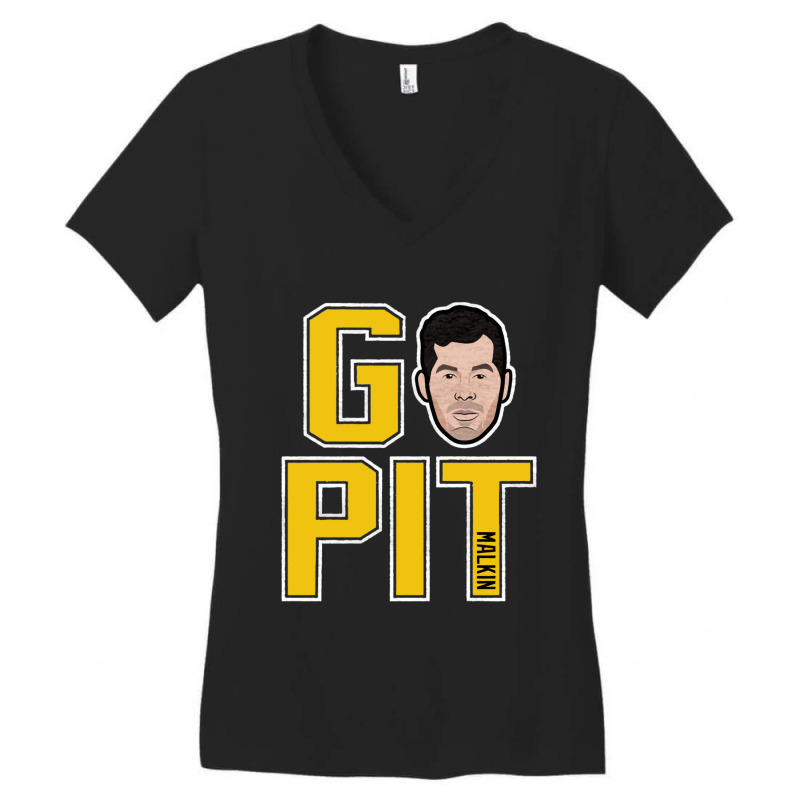 Evgeni Malkin Go Pit Women's V-Neck T-Shirt by kr205 | Artistshot