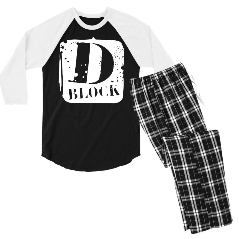 D Block Men's 3/4 Sleeve Pajama Set | Artistshot