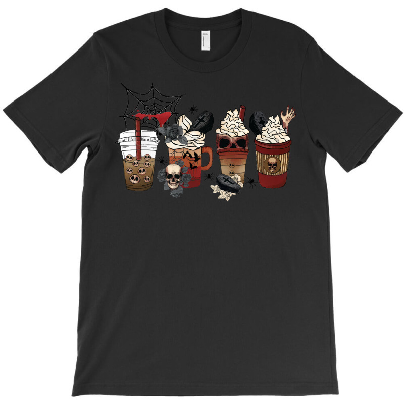 Spice Latte Iced Halloween T Shirthorror Fall Coffee Pumpkin Spice Lat T-shirt | Artistshot