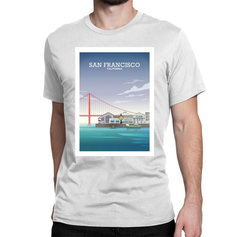 Travel - Bridge California Red Classic T-shirt by Rcarrollsh | Artistshot