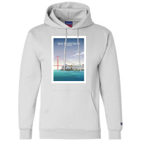 Travel - Bridge California Red Champion Hoodie | Artistshot