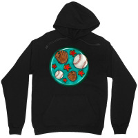 Baseball With Sunflower Round Earrings Unisex Hoodie | Artistshot