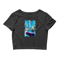 Tokyo Car Synthwave Crop Top | Artistshot