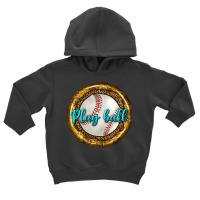 Baseball With Sunflower Round Earrings Toddler Hoodie | Artistshot