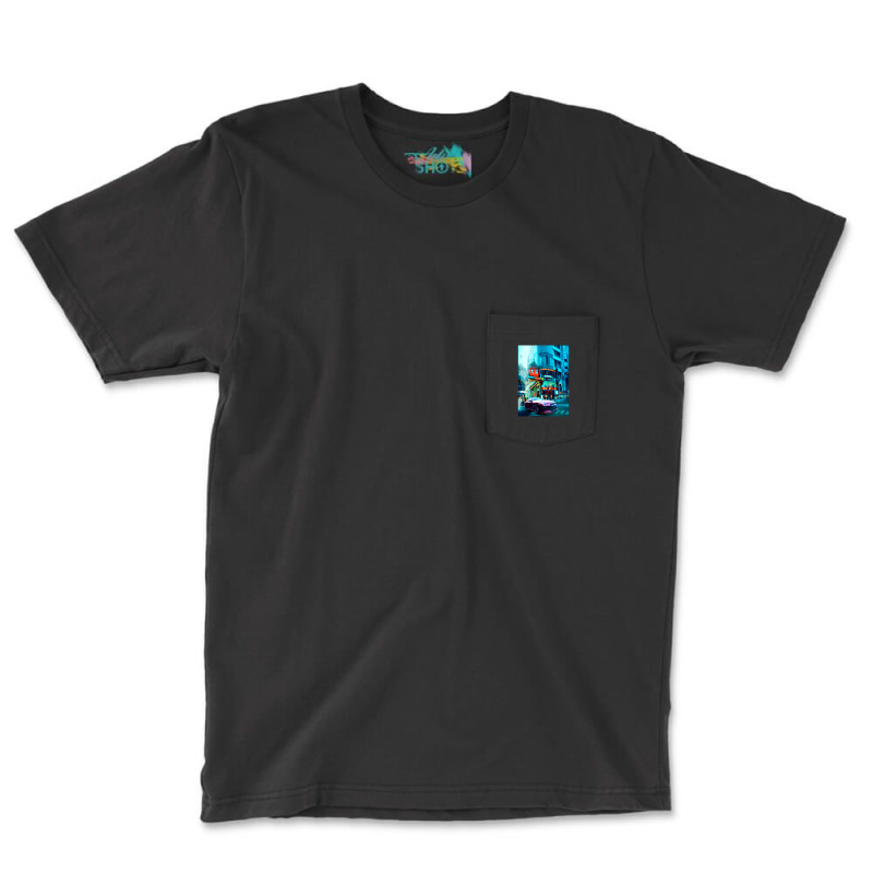 Tokyo Car Neon Synthwave Pocket T-Shirt by Jeff_Nugroho | Artistshot