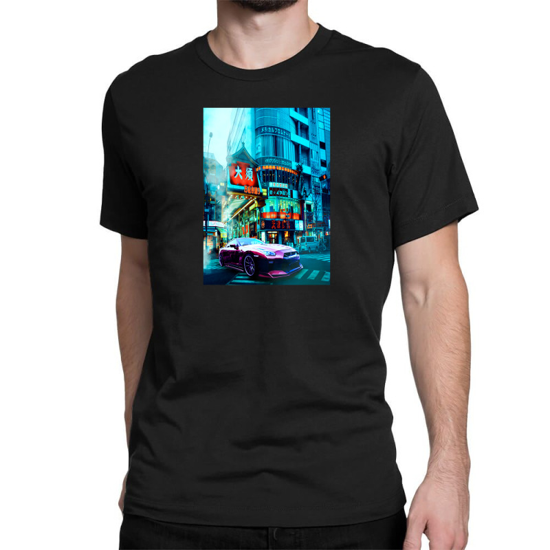 Tokyo Car Neon Synthwave Classic T-shirt by Jeff_Nugroho | Artistshot