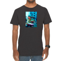 Tokyo Car Neon Synthwave Vintage T-shirt | Artistshot