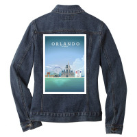 Travel - Beautiful Florida City Ladies Denim Jacket | Artistshot