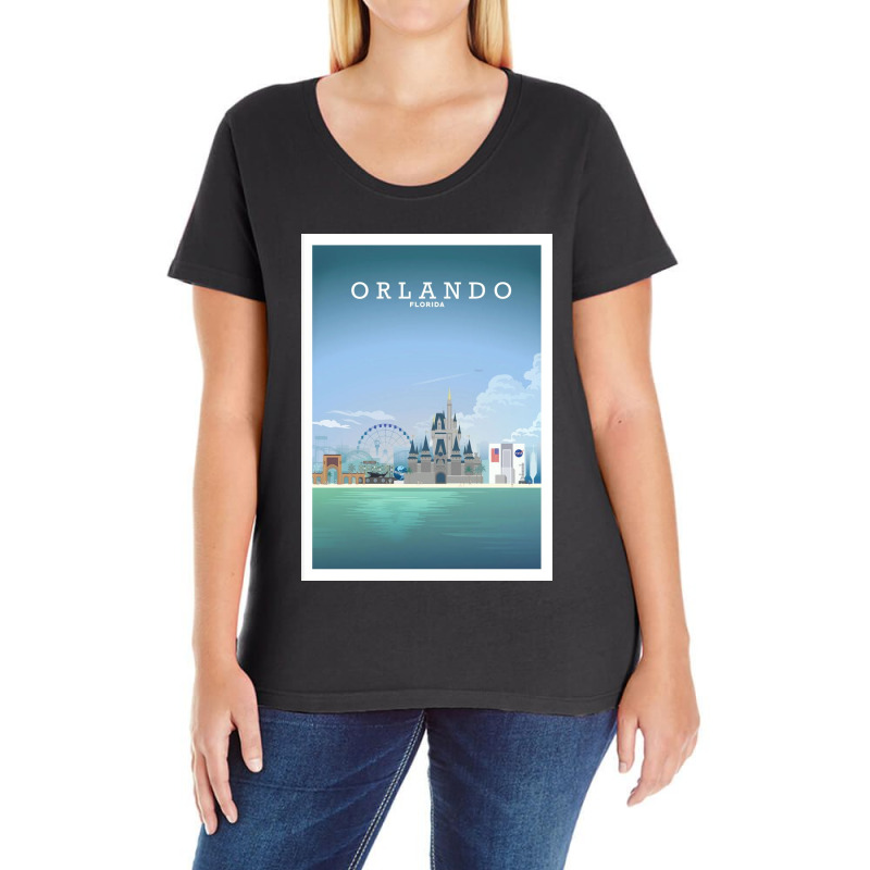 Travel - Beautiful Florida City Ladies Curvy T-Shirt by Rcarrollsh | Artistshot