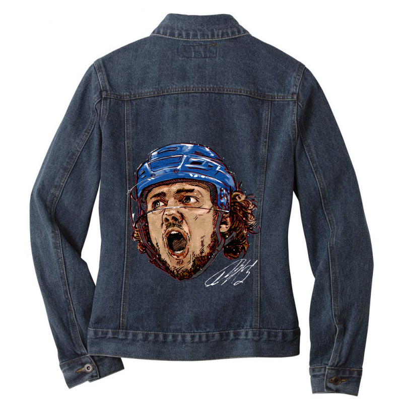 Artemi Panarin Scream Ladies Denim Jacket by kr205 | Artistshot