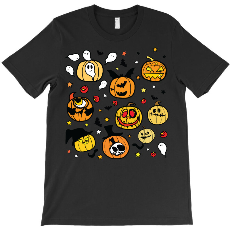 Halloween Pumpkins Face T  Shirt Halloween Pumpkin Lanterns T  Shirt T-shirt | Artistshot