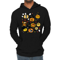 Halloween Pumpkins Face T  Shirt Halloween Pumpkin Lanterns T  Shirt Lightweight Hoodie | Artistshot