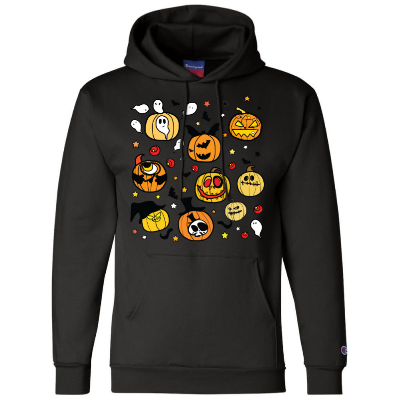 Halloween Pumpkins Face T  Shirt Halloween Pumpkin Lanterns T  Shirt Champion Hoodie | Artistshot